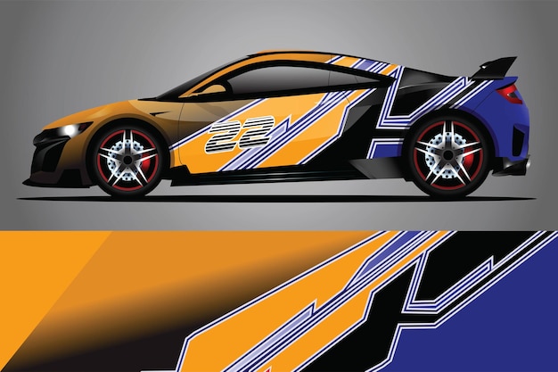 Car decal wrap  design vector