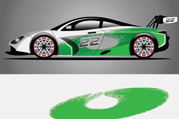 Car decal wrap  design vector