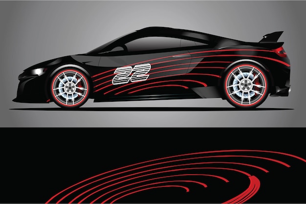 Car Decal Wrap  Design Vector