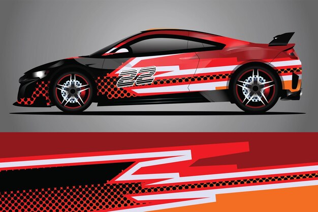 Vector car decal wrap  design vector