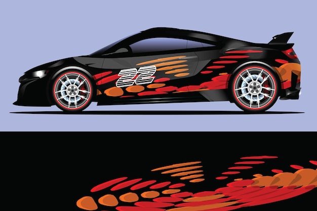 Car Decal Wrap  Design Vector