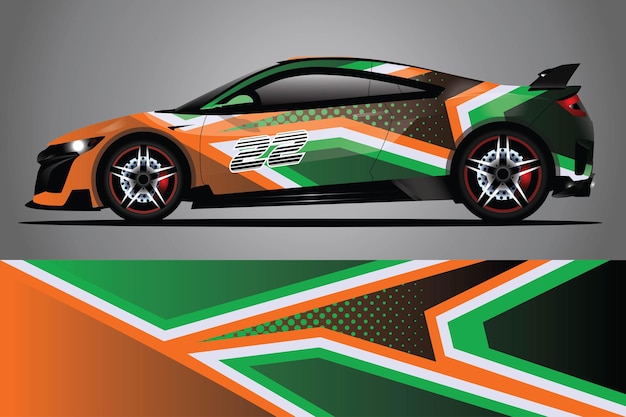 Car decal wrap  design vector