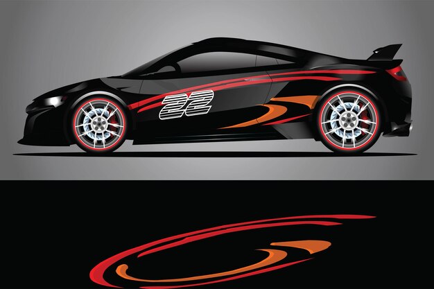 Car Decal Wrap  Design Vector