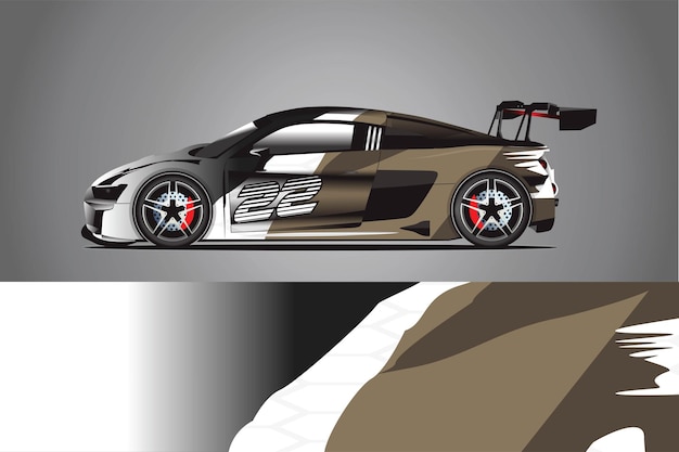 Car Decal Wrap  Design Vector