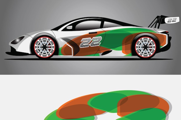 Car decal wrap  design vector