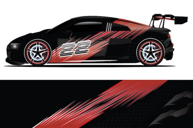 Vector car decal wrap  design vector