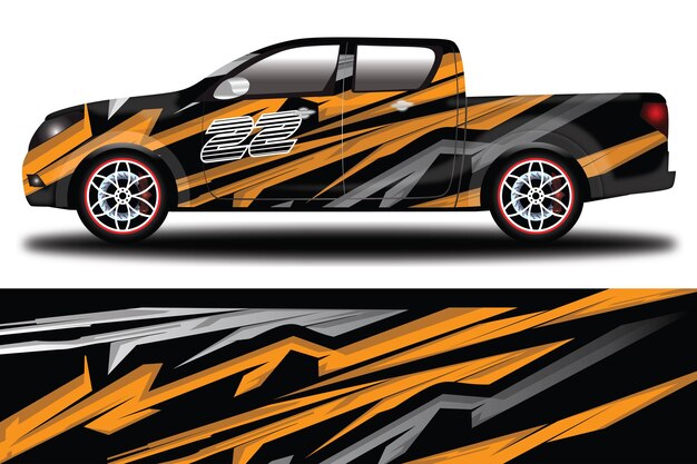 Vector car decal wrap  design vector