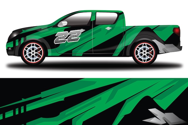 Car decal wrap  design vector