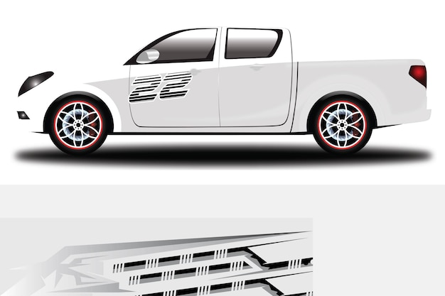 Car decal wrap  design vector