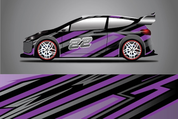 Vector car decal wrap  design vector