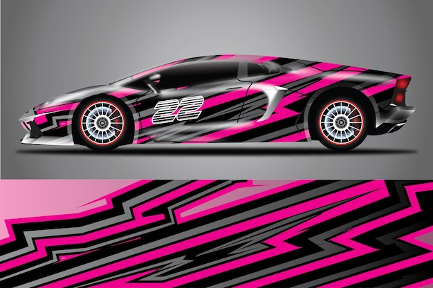 Vector car decal wrap  design vector