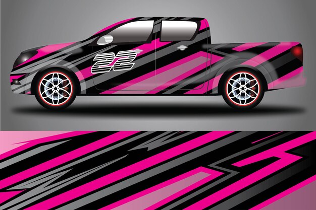 Vector car decal wrap  design vector