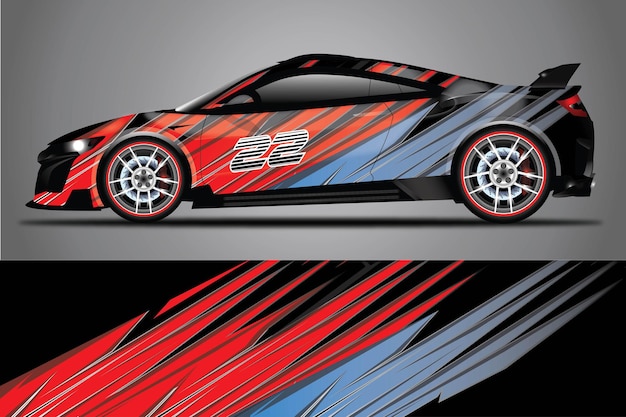 Vector car decal wrap  design vector