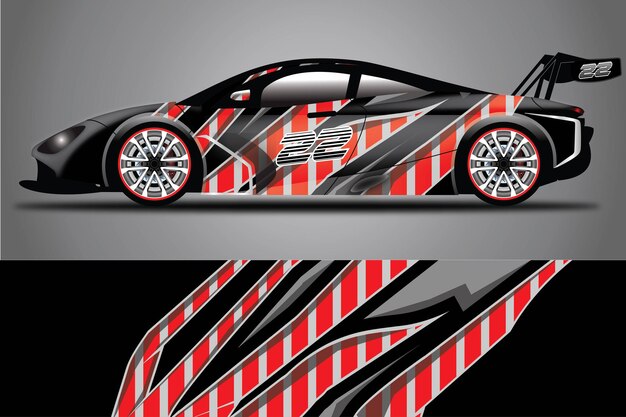 Vector car decal wrap  design vector