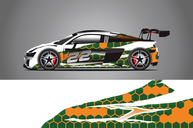 Car decal wrap  design vector