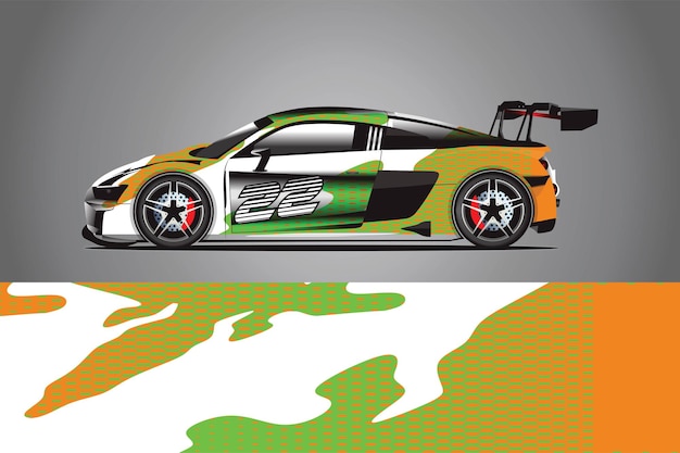 Car decal wrap  design vector