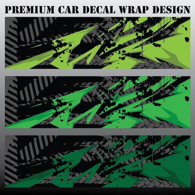 Car decal wrap design vector