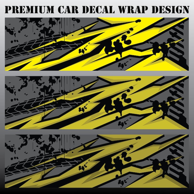 Car decal wrap design vector