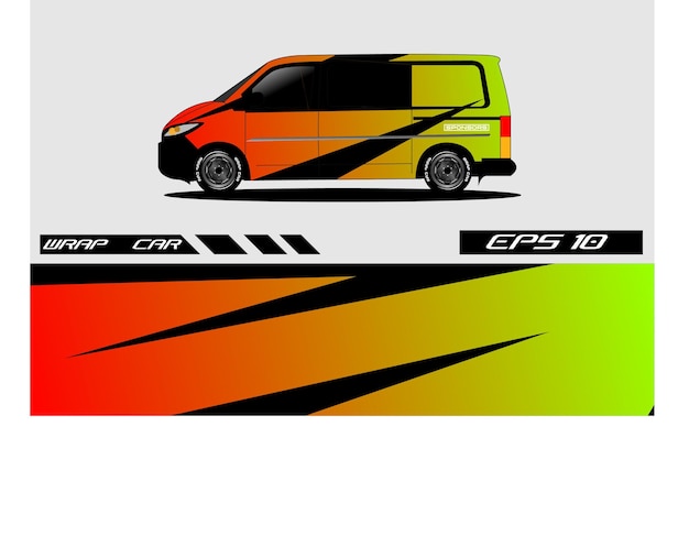 car decal wrap design vector