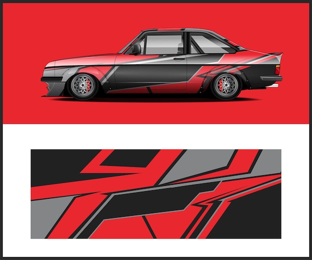 car decal wrap design with racing livery Car Magnets vehicle sticker