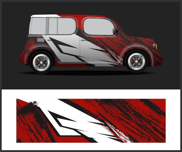 car decal wrap design with racing livery Car Magnets vehicle sticker