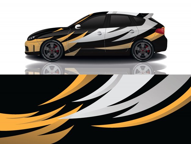 Car decal wrap design