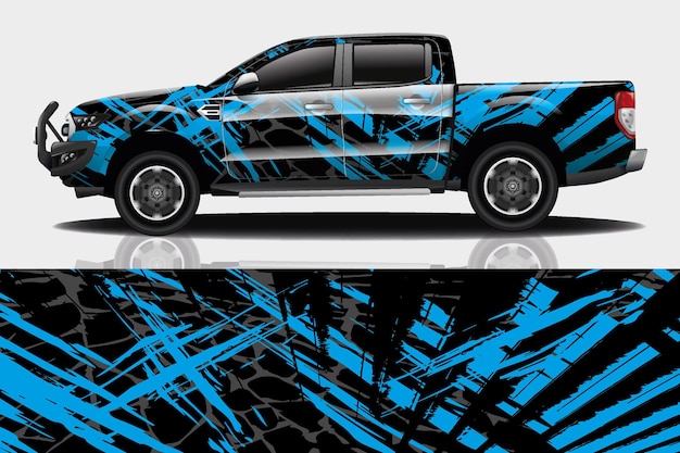 Vector car decal wrap design