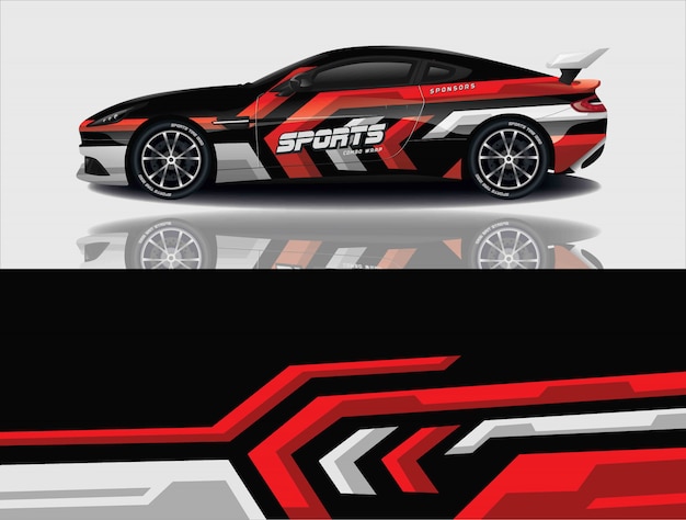 Car decal wrap design