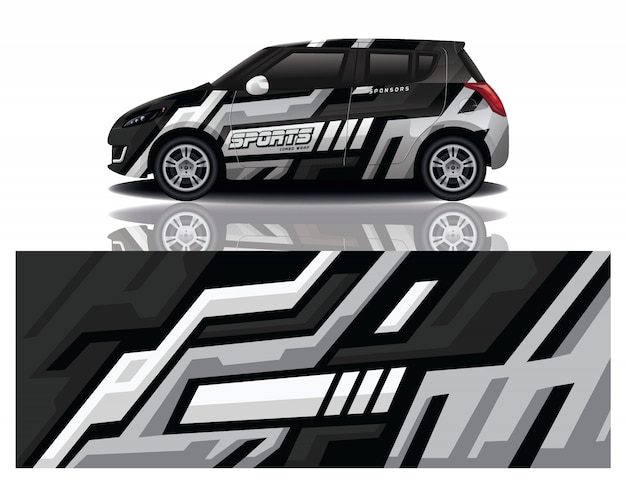 Car decal wrap design