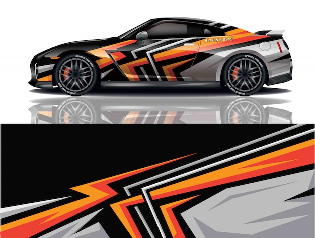 Car decal wrap design