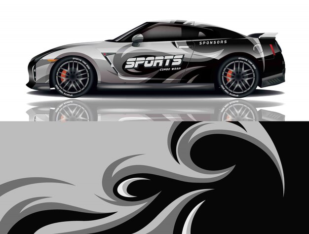 Car decal wrap design