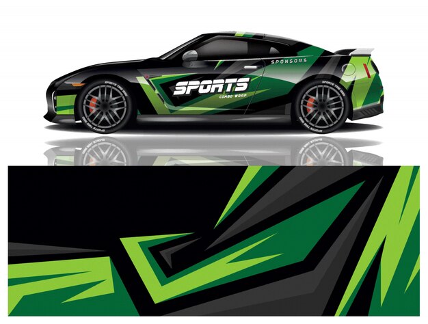 Car decal wrap design