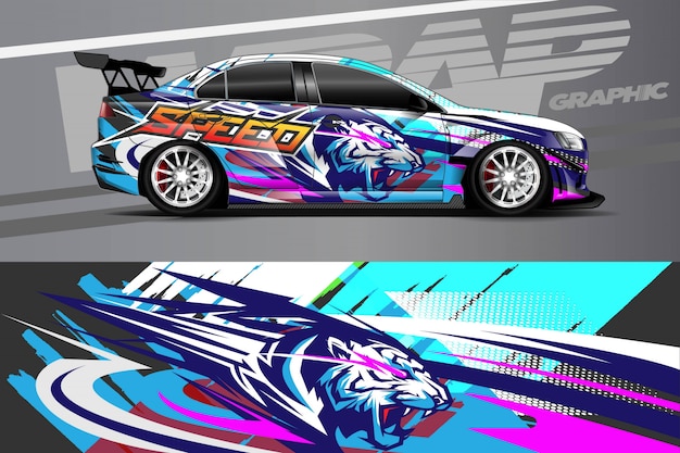 Vector car decal wrap illustratie