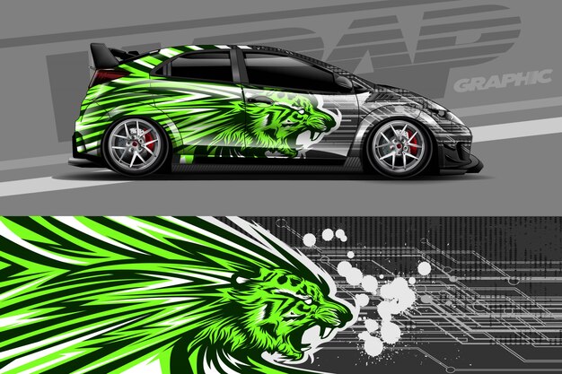 Car decal wrap illustratie