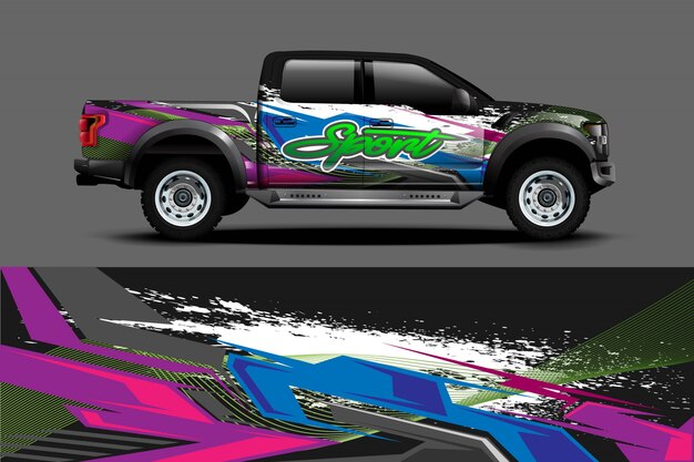 Vector car decal wrap illustratie