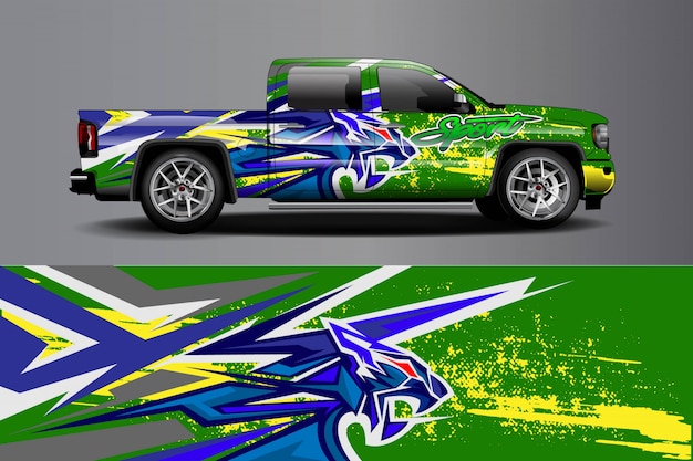 Car decal wrap illustratie