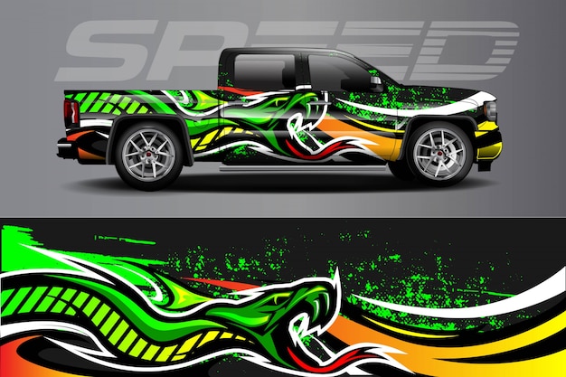 Car Decal Wrap Illustration