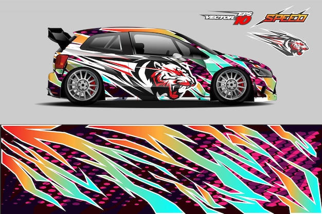 Car Decal Wrap Illustration