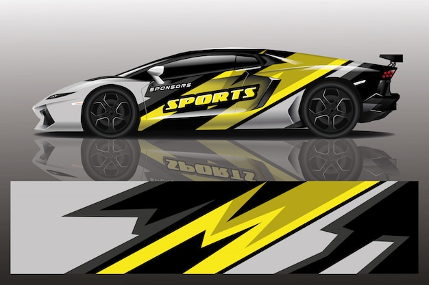 Vector car decal wrap