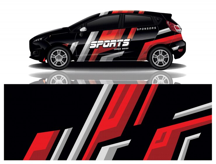 Vector car decal wrap