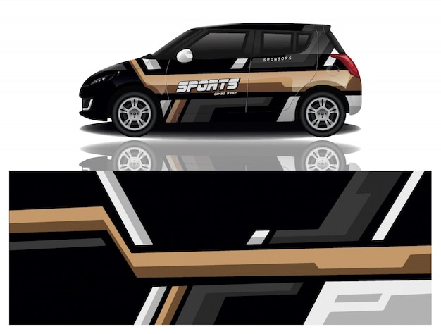 Vector car decal wrap