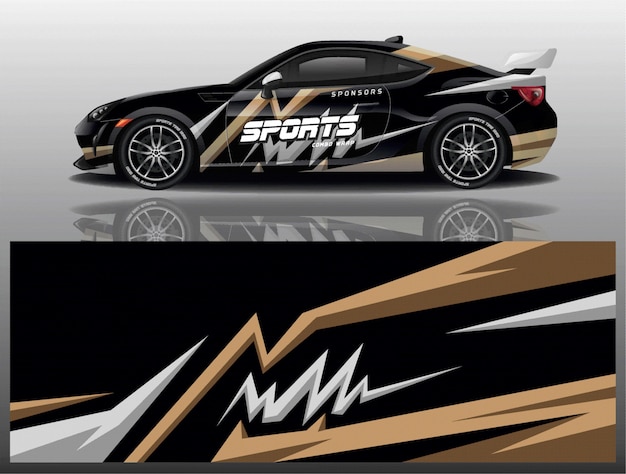 Vector car decal wrap