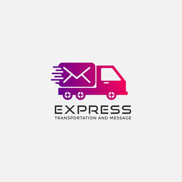 Car and email express logo icon design template