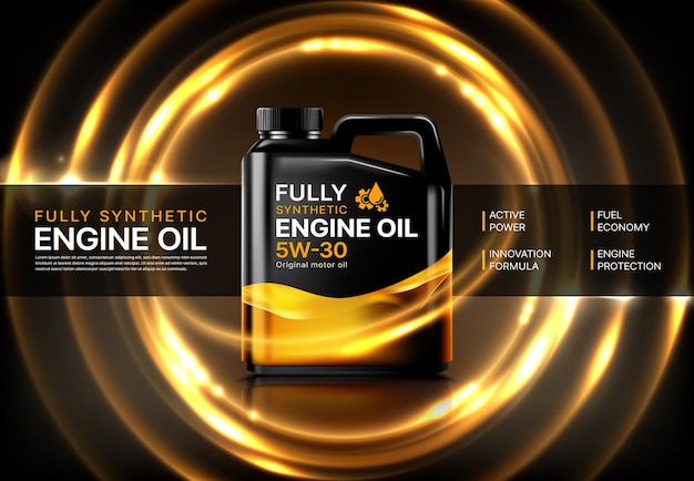 Vector car engine motor oil lubricant vector advert