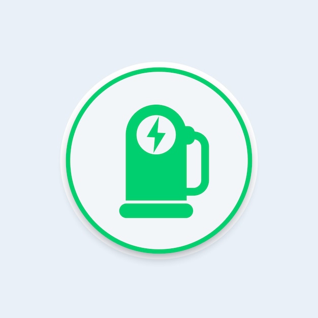 Car, EV charging station icon