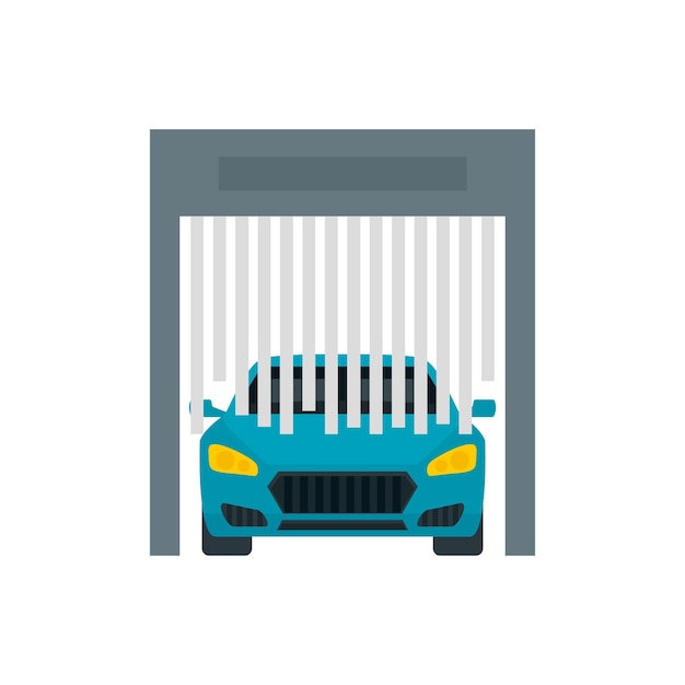 Vector car exit from wash garage icon flat illustration of car exit from wash garage vector icon for web design