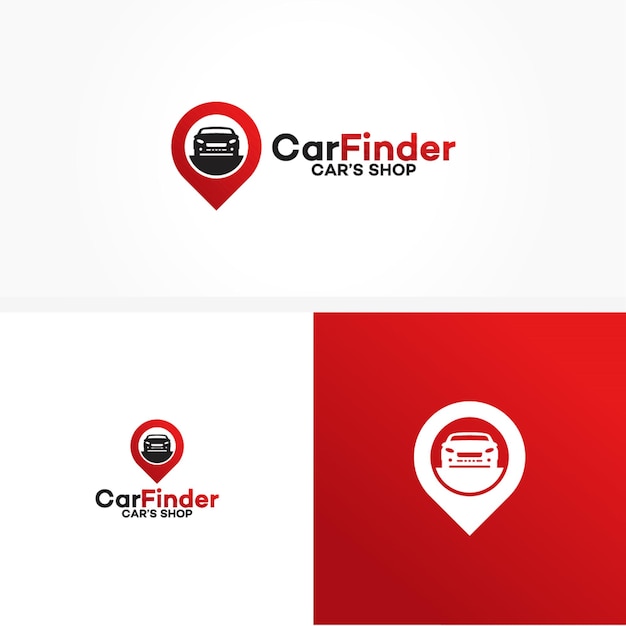 Car finder logo template design vector, car rent, car info, buy car template designs logo illustration