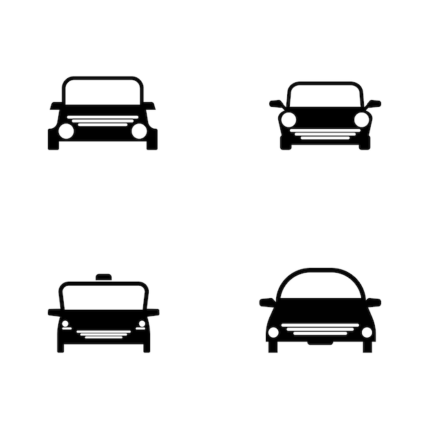 車の正面図のアイコンのシンボル