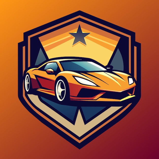 Car Gaming Logo Illustration