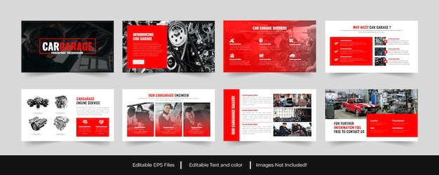 car garage or car services powerpoint template